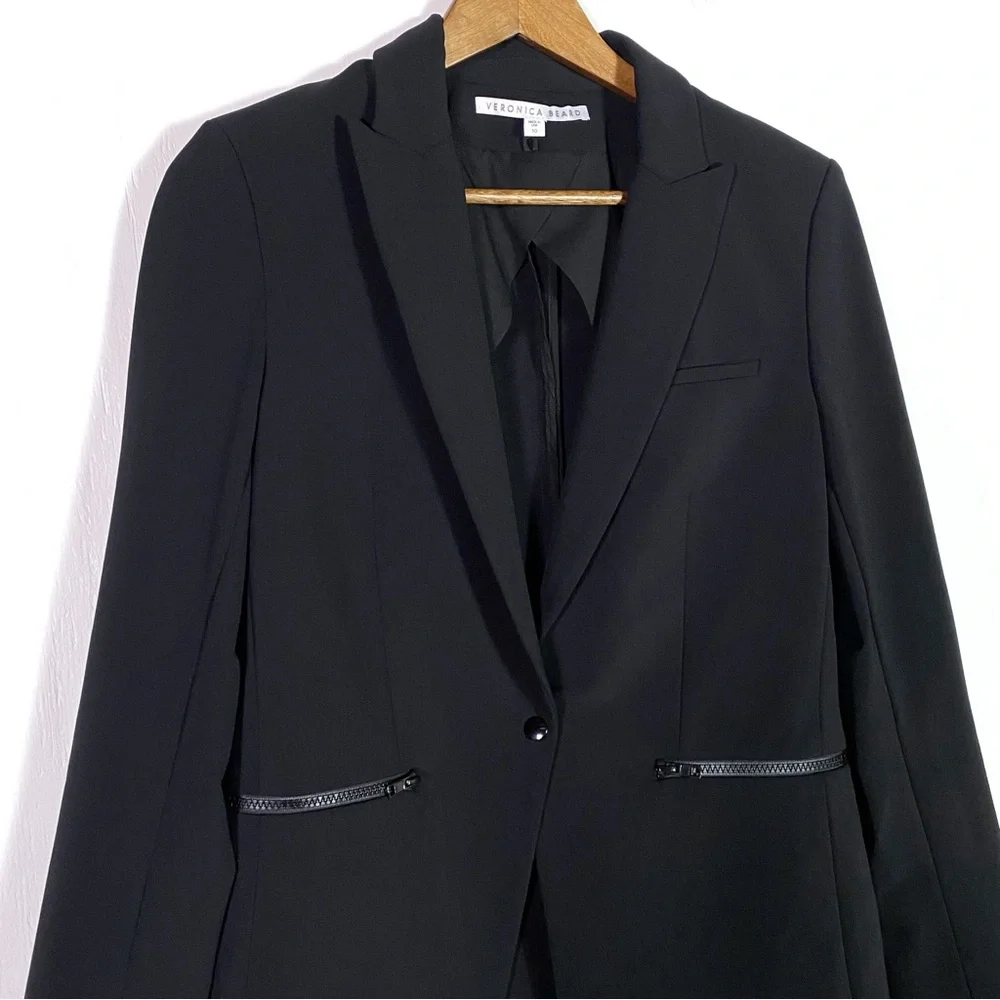 Veronica Beard Iconic Scuba Dickey Jacket Black - Picture 4 of 7